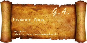 Grabner Anna névjegykártya